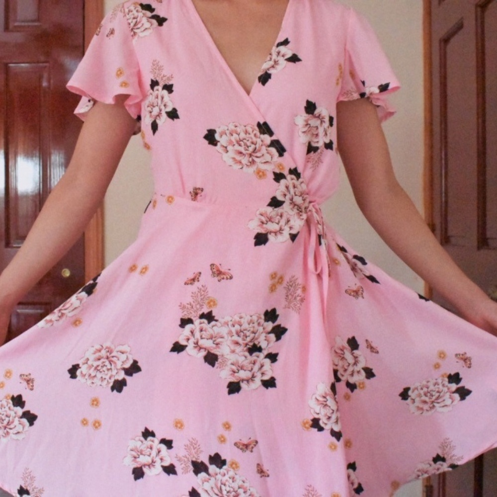 Floral Wrap Dress